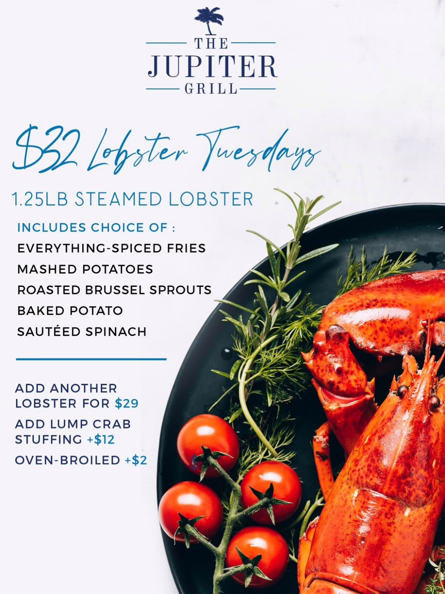 $32 Lobster Tuesdays at The Jupiter Grill!